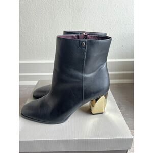 Franco Sarto Leather Tiera Booties - 9.5 - Black